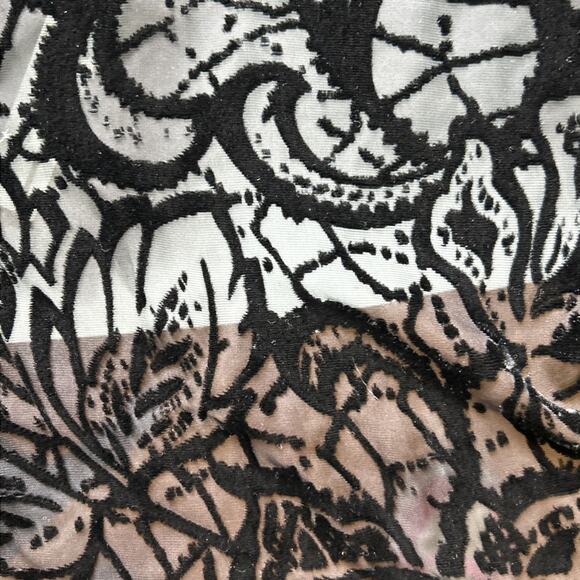 Johnny Was 4 Love and Liberty black Burnout Velvet Floral Silk Blend Top Size S - Picture 14 of 14